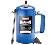 LAUCO Spruzzatore a pressione non aerosol, ricaricabile, per olio, solvente, sgrassatori, lubrificanti, contenitore in acciaio ricaricabile con ugelli in ottone, 907,2 g (1, blu)