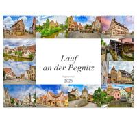 Lauf an der Pegnitz Impressionen (Wandkalender 2026 DIN A2 quer), CALVENDO Monatskalender: Wunderschöne und einmalige Bilder der Stadt Lauf an der Pegnitz