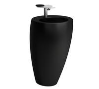 LAUFEN Alessi one Lavabo, avec colonne intégrée, 1 trou pour robinetterie au centre, avec trop-plein, 520x530, H8119717161041, H8119717161041, Colorazione: Nero opaco