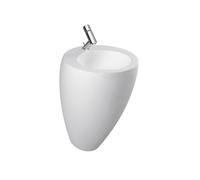 LAUFEN Alessi one Lavabo, avec colonne intégrée, 1 trou pour robinetterie au centre, avec trop-plein, 520x530, H8119714001041, H8119714001041, Colorazione: Bianco con LCC