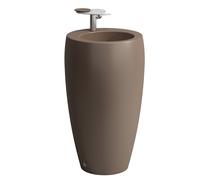LAUFEN Alessi one Lavabo avec colonne intégrée, 1 trou pour robinetterie au centre, avec trop-plein, 530x530, H8119721881041, H8119721881041, Colorazione: Caffè opaco