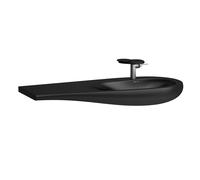 Laufen Alessi one Lavabo, encastré, sans trou pour robinet, sans trop-plein, tablette gauche, 1200x500, H8149747161091, H8149747161091, Colorazione: Nero opaco