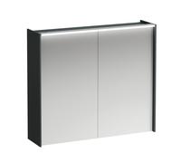LAUFEN Armoire de toilette Lani, deux portes, avec élément déclairage LED, 820x210x715mm, H4037621122661, H4037621122661, Colorazione: Grigio traffico