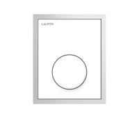 LAUFEN AU108 INEO plaque de commande, pour urinoir, verre, à fleur de surface, cadre en inox poli inclus, 107x1x132mm, H9091080000001, H9091080000001, Colorazione: Bianco