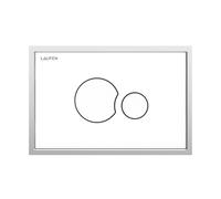 LAUFEN AW106 INEO plaque de commande, Dual-Flush, à plat, 181x1x121mm, avec cadre en inox poli, H9001060000001, H9001060000001, Colorazione: Bianco