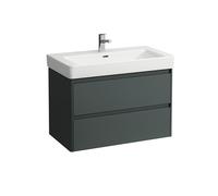 LAUFEN BASE 2.0 bâti-support pour lavabo, 2 tiroirs, SoftClose, système de rangement inclus, pour H813965, 821x446x515mm, H4113021082661, H4113021082661, Colorazione: Grigio traffico