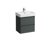 LAUFEN BASE 2.0 bâti-support pour lavabo, 2 tiroirs, SoftClose, système de rangement inclus, pour H818958, 521x361x515mm, H4112521082661, H4112521082661, Colorazione: Grigio traffico