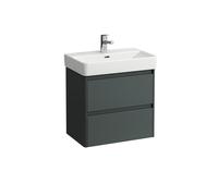LAUFEN BASE 2.0 bâti-support pour lavabo, 2 tiroirs, SoftClose, système de rangement inclus, pour H818959, 572x361x515mm, H4112621082661, H4112621082661, Colorazione: Grigio traffico