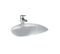 LAUFEN Bijou lavabo encastré, par le bas, avec plage de robinetterie, 1 trou pour robinetterie, avec trop-plein, 450x405mm, H8112200000001, H8112200000001