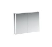 LAUFEN Châssis 25 armoire de toilette, éclairage vertical, arrêt extérieur, 750x150x1000, H4086039001451, H4086039001451, Versione: vetro laccato bianco / posteriore laccato