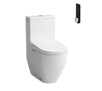 LAUFEN Cleanet Pro Combiné WC au sol, WC douche à poser avec télécommande, sans rebord, à fond creux, 375x650mm, H602890000S002, H602890000S002