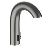 LAUFEN Curvetronic mitigeur électronique de lavabo, alimentation par pile, pour eau froide/mélangée, saillie 135mm, HF707154423060, HF707154423060, Colorazione: acciaio inossidabile spazzolato