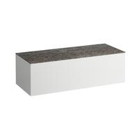 LAUFEN Il Bagno Alessi Élément à tiroirs, plateau en pierre Marrone Naturale, sans découpe, 120x50x37cm, 1 tiroir, H4323000979991, H4323000979991, Colorazione: multicolore