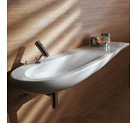 Lavabo Laufen Alessi one, sottopiano, 1 foro per rubinetto, con sfioratore, mensola a destra, 1200x500, H814973, Colorazione: Bianco con LCC