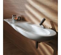Lavabo Laufen Alessi one, sottopiano, 1 foro per rubinetto, con sfioratore, mensola a sinistra, 1200x500, H814974, Colorazione: Bianco con LCC
