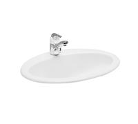 LAUFEN Indova lavabo encastré, par le haut, avec plage de robinetterie, 1 trou pour robinetterie, avec trop-plein, 610x480mm, H8113920000001, H8113920000001