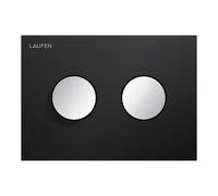 LAUFEN INEO Plaque de déclenchement Groove, pour élément de WC, commande à deux quantités, H9001171230001, H9001171230001, Colorazione: Nero opaco con pulsanti cromati