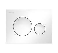 LAUFEN INEO Plaque de déclenchement Moon, pour élément de WC, commande à deux quantités, H9001140000001, H9001140000001, Colorazione: Bianco lucido