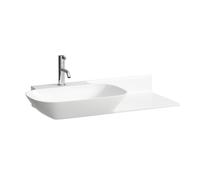 Lavabo Laufen INO, 1 foro per rubinetto, senza troppopieno, ripiano in ceramica a destra, 900x450 mm, H813302, Colorazione: Bianco