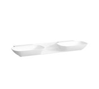 Lavabo doppio Laufen INO, senza foro per rubinetto, senza sfioratore, 1420x450mm, H814304, Colorazione: Bianco opaco