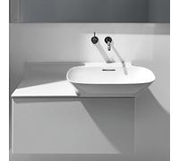 Lavabo Laufen INO, senza foro per rubinetto, con troppopieno, ripiano in ceramica a sinistra, 900x450 mm, H813301, Colorazione: Bianco opaco