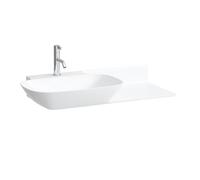 Lavabo Laufen INO, 1 foro per rubinetto, senza troppopieno, ripiano in ceramica a destra, 900x450 mm, H813302, Colorazione: Bianco