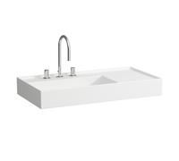Lavabo da appoggio Laufen Kartell, mensola a destra, 2 fori per rubinetto, senza sfioratore, 900x460 mm, H818338, Colorazione: Bianco