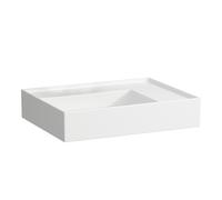 LAUFEN Kartell lavabo à poser, tablette à droite, sans trou pour robinet, sans trop-plein, 600x460mm, H818334A001121, H818334A001121, Colorazione: Bianco con LCC attivo