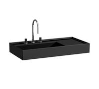 LAUFEN Kartell lavabo, tablette droite, 1 trou pour robinetterie, sans trop-plein, 900x460mm, H8103380201111, H8103380201111, Colorazione: Nero lucido