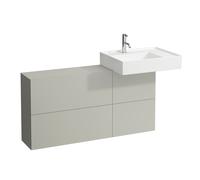 LAUFEN Kartell Meuble sous-lavabo avec découpe à droite, 1 porte, 2 abattants, 1200x270x610mm, H4082920336411, H4082920336411, Colorazione: grigio ciottolo