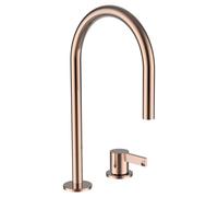 LAUFEN Kartell Mitigeur de lavabo 2 trous, bec pivotant, sans vidage, saillie 166 mm, H3113320822201, H3113320822201, Colorazione: Oro rosa