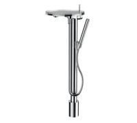 LAUFEN Kartell Mitigeur monocommande de baignoire sur colonne au sol, autoportant, bec fixe, avec bac de rangement, chromé, H3213310041211, H3213310041211