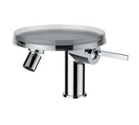 Disco miscelatore monocomando per bidet Laufen Kartell, bocca fissa, con valvola di scarico, incl. vaschetta di raccolta, sporgenza 125 mm, cromato