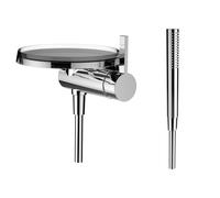 LAUFEN Kartell Mitigeur monocommande de douche encastré pour Simibox 1-Point, montage mural, chromé, H3313390041411, H3313390041411