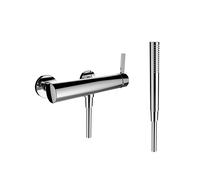 LAUFEN Kartell Mitigeur monocommande de douche pour montage apparent, un consommateur, avec accessoires, chromé, H3313370041411, H3313370041411
