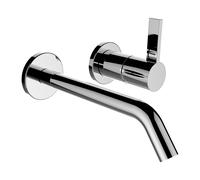 LAUFEN Kartell Mitigeur monocommandé encastré 2 trous pour lavabo Simibox 2-point, bec fixe, saillie 175 mm, H3113360041201, H3113360041201, Colorazione: cromo