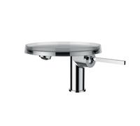 LAUFEN Kartell Mitigeur monocommandé pour lavabo disc, bec fixe, sans vidage, avec levier pour vidage, saillie 110 mm, chromé, H3113310041131, H3113310041131