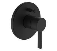 Laufen Kartell set pronto per il montaggio con una sola mano per miscelatore da incasso per vasca da bagno Simibox Standard o Simibox light, rompi tubo integrato, Colorazione: PVD nero titanio opaco