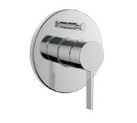 Laufen Kartell set pronto per il montaggio con una sola mano per miscelatore da incasso per vasca da bagno Simibox Standard o Simibox light, rompi tubo integrato, Colorazione: cromo