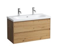 LAUFEN LANI mobile con lavabo doppio LUA, 2 scomparti estraibili, H8100890001071+H4035621122671, LANI; LUA [Mobili da Bagno > Mobili con Doppio Lavabo]