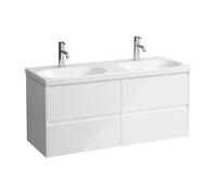 LAUFEN LANI mobile con lavabo doppio LUA, 4 scomparti estraibili, H8140810001561+H4035741122611, LANI; LUA [Mobili da Bagno > Mobili con Doppio Lavabo]