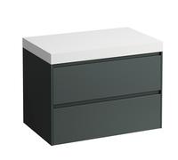 LAUFEN LANI Plan de lavabo blanc mat avec meuble sous-lavabo, sans découpe, 785x495x580mm, H4045501122661, H4045501122661, Colorazione: Grigio traffico
