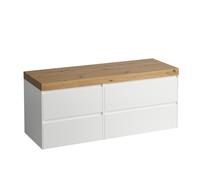 LAUFEN LANI Plan de toilette chêne sauvage avec meuble sous-lavabo, sans découpe, grand tiroir à droite, 1370x495x580mm, H4065811129991, H4065811129991, Colorazione: multicolore