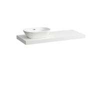 LAUFEN LANI Plan de toilette, une découpe à gauche, 1185x495x65mm, H4046721122601, H4046721122601, Colorazione: Bianco opaco