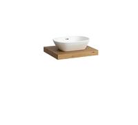 LAUFEN LANI Plan de toilette, une découpe au centre, 585x495x65mm, H4046411122671, H4046411122671, Colorazione: Quercia selvatica