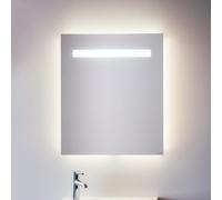 Miroir Leelo courant avec éclairage LED horizontal intégré, cadre en aluminium, 600 mm, version avec 3 interrupteurs à capteur tactile, H4476339501441, H4476339501441