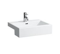 LAUFEN Living City lavabo semi-encastré, avec trop-plein, 1 trou pour robinet, 550x460mm, blanc, H8134320001041, H8134320001041