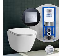 LAUFEN LUA Compact set completo WC sospeso con elemento incasso neeos,, H8200834000001+16601CR#SET, LUA bianco [WC > WC con Elementi Incasso]