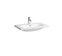 Laufen Lavabo Lua 80x46 cm da appoggio senza foro per rubinetto, con troppopieno, bianco LCC
