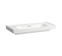 LAUFEN Meda lavabo à poser, poncé, tablette des deux côtés, 1000x460mm, sans trou pour robinetterie, avec trop-plein, H8161194001091, H8161194001091, Colorazione: Bianco con LCC